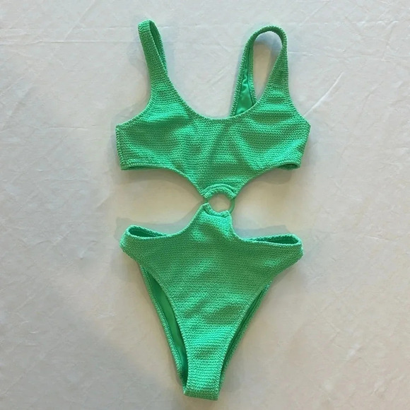 PacSun Mint Green Cutout One Piece Swimsuit - Picture 4 of 6